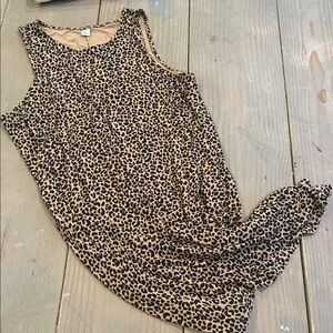 Old Navy Leopard Print Midi Dress in Tan and Black